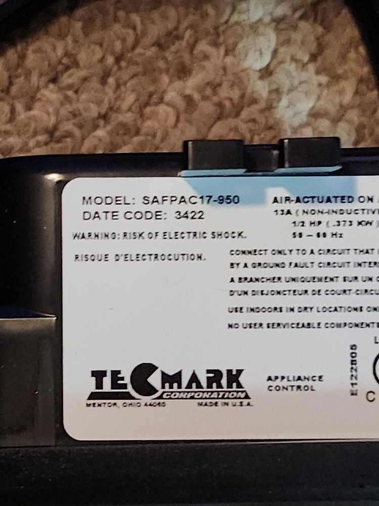 Franke SAFPAC17-950 PlugIn Waste Disposal Controller For Use With Air Switch