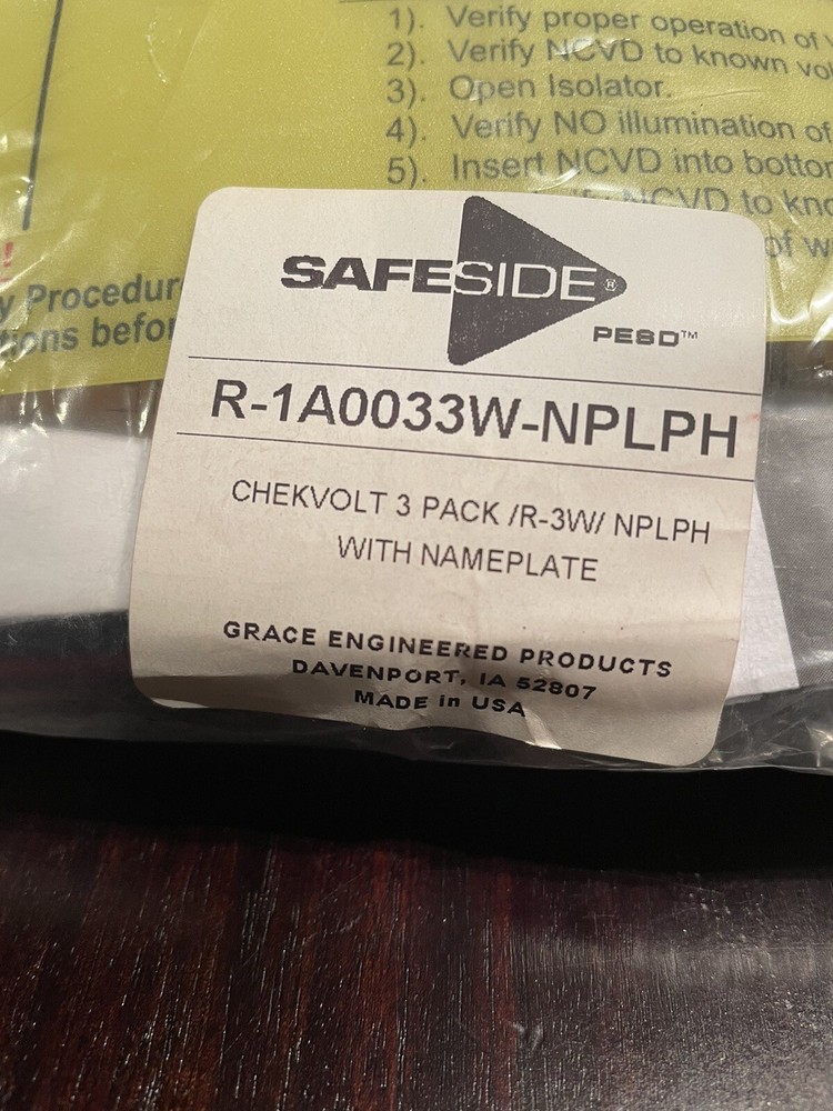GRACE ENGINEERED PRODUCTS R-1A0033W-NPLPH CHEKVOLT 3PACK