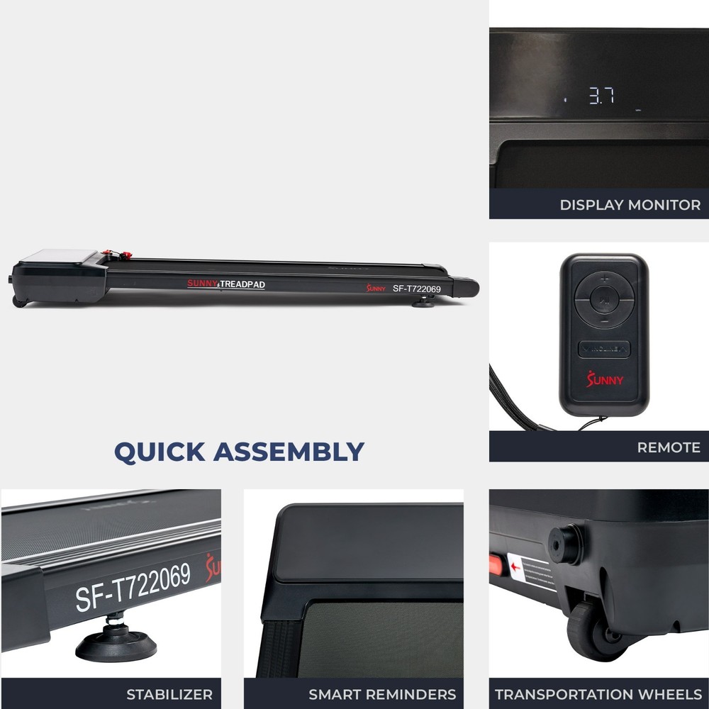 Smart Auto Incline Walking Pad Exercise Treadmill with Remote Shock Absorption