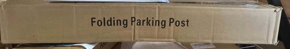Parking Post Barrier/Lock w/Spring Folding Heavy Metal Obstacle Pile