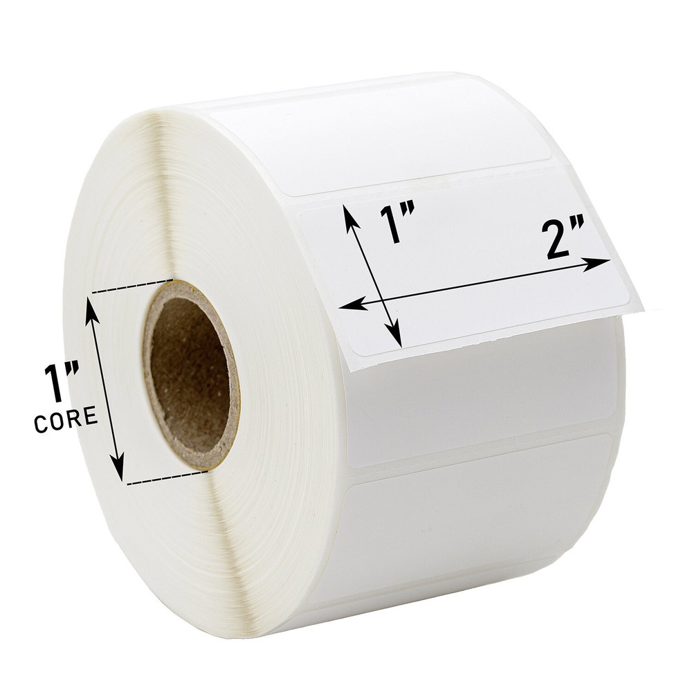 ZEBRA 2" x 1" POLYPROPYLENE- Direct Thermal (1) Roll 1300 Labels per Roll