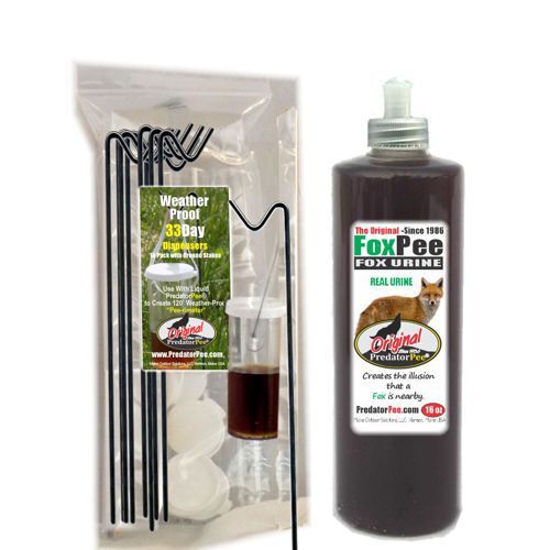 PredatorPee Original Fox Urine - Territorial Marking Scent - 16oz Bottle Combo
