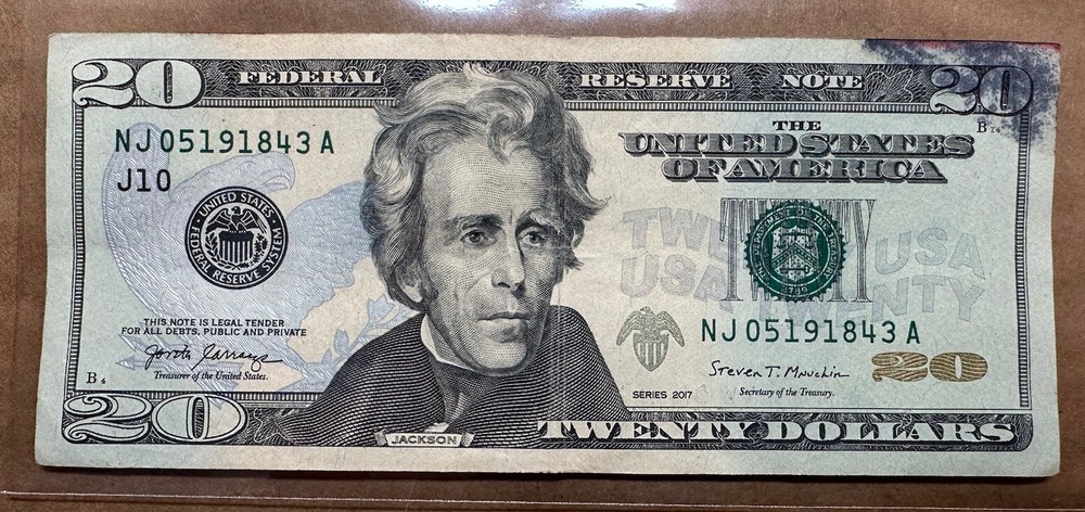 $20 BILL INK ERROR RARE