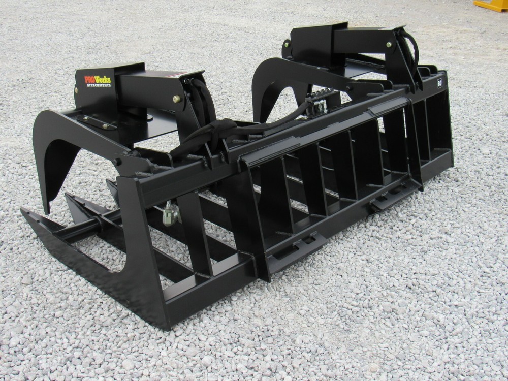 80" Heavy Duty Root Rake Grapple Bucket Attachment Fits Skid Steer Loader