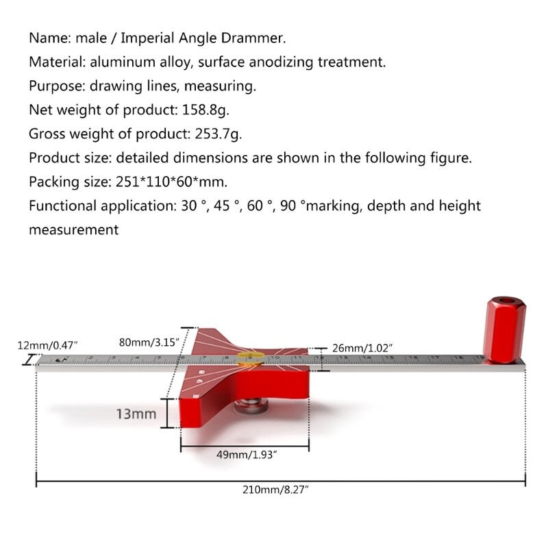 Wheel Marking Gauge Precisions Multi Angles Scriber Line Drawing
