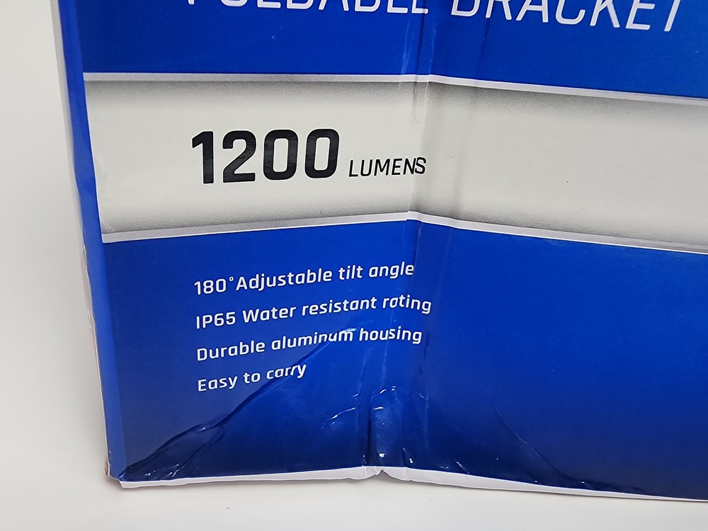 JOBSMART 1200 Lumen LED Mini AC Work Light Rotatable Foldable Bracket IP65