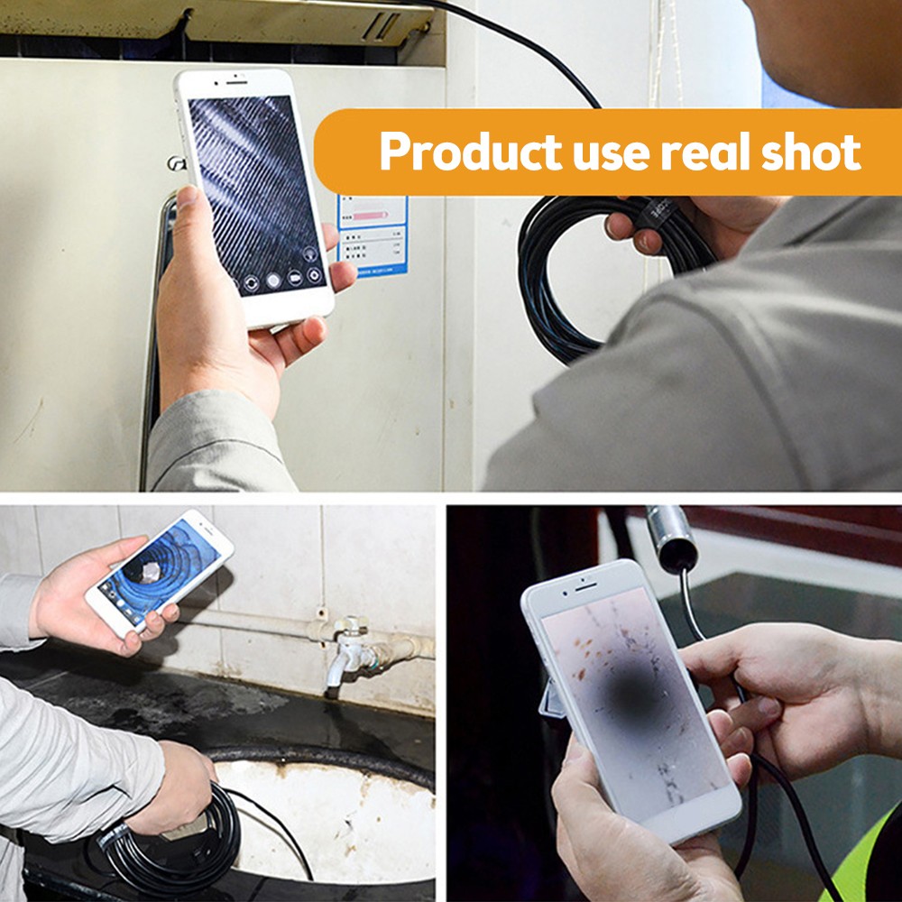 3in1 Borescope Endoscope 6LED Inspection Scope Camera For Android Cell Phone/PC