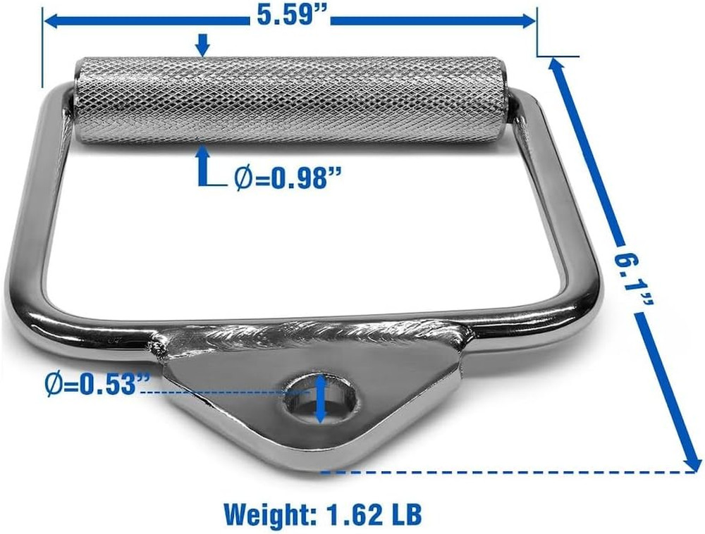 Double D Row Handle Cable Attachment for Weight Workout, Cable Machine Accessori