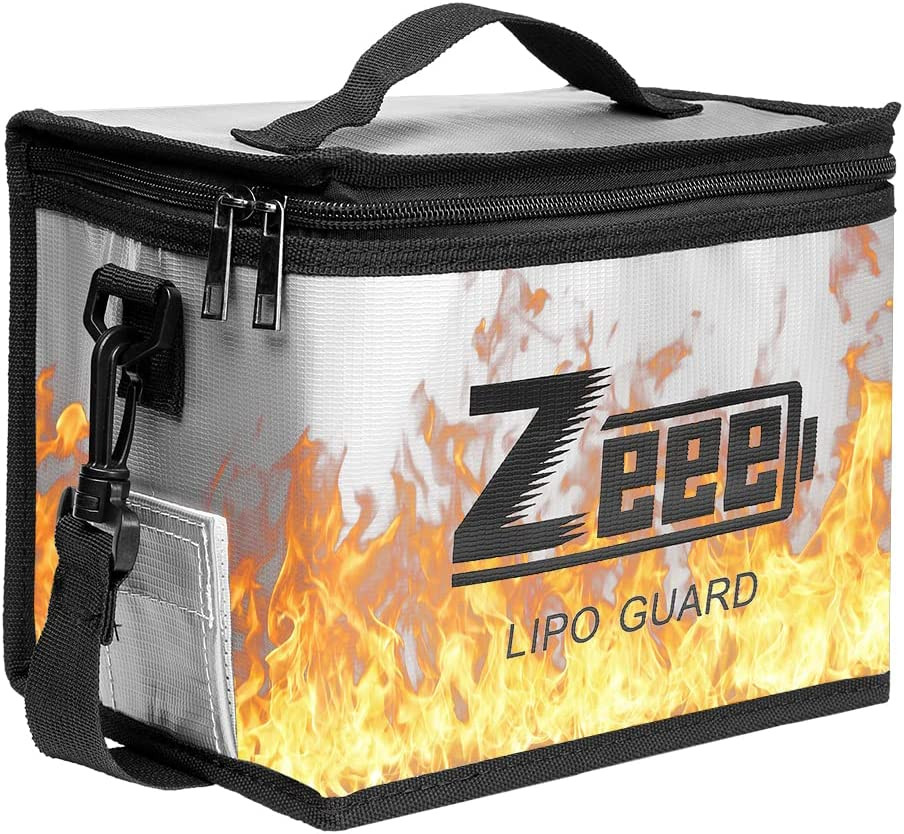 Zeee Fireproof Explosionproof Large Capacity Battery Storage Guard Pouch for Lip