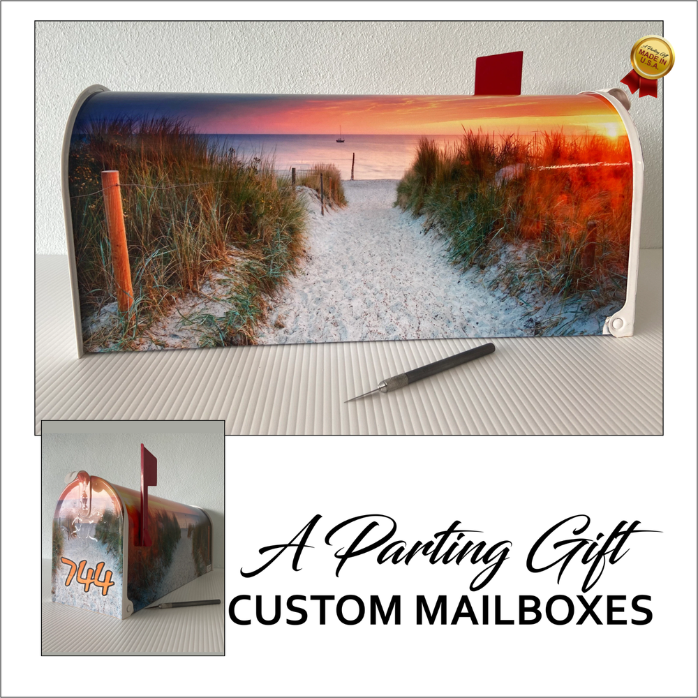 Beach Decor Custom Mailbox - Personalized gift for her