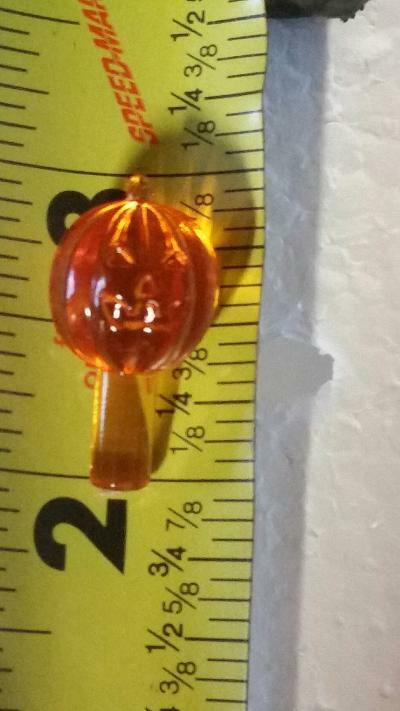 Halloween "Ceramic" Tree Lights~Plastic~ Orange Pumpkin Peg Lights (10)