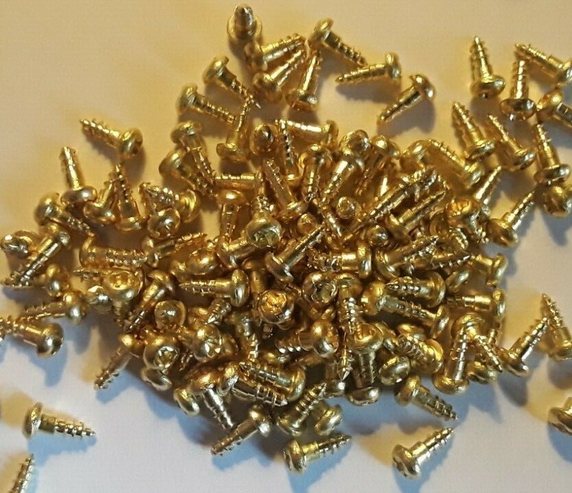 #2 x 1/4" ROUND HEAD PHILLIPS, WOOD SCREWS, SOLID BRASS, SELECT QTY