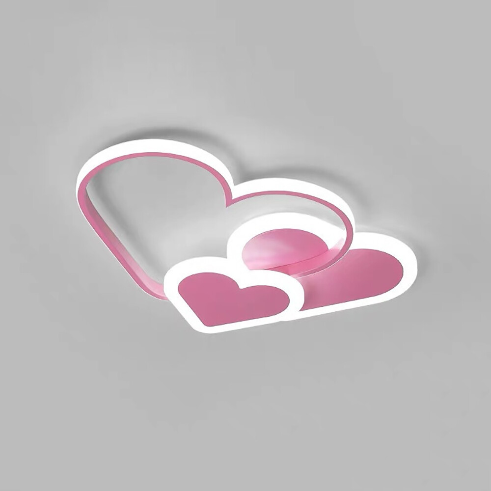 Pink Ceiling Light Heart-shaped Ceiling Light Dimmable LED Ceiling Lamp W/Remote