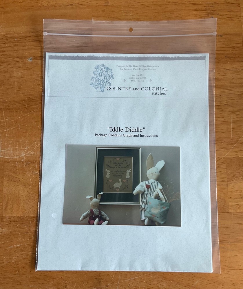 Country & Colonial Stitches “Iddle Diddle” Cross Stitch Pattern NIP
