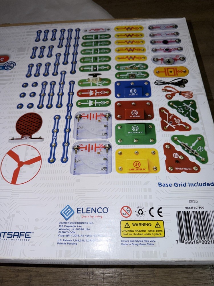 Snap Circuits Classic SC-300 Electronics Exploration Kit Opened Box Nice