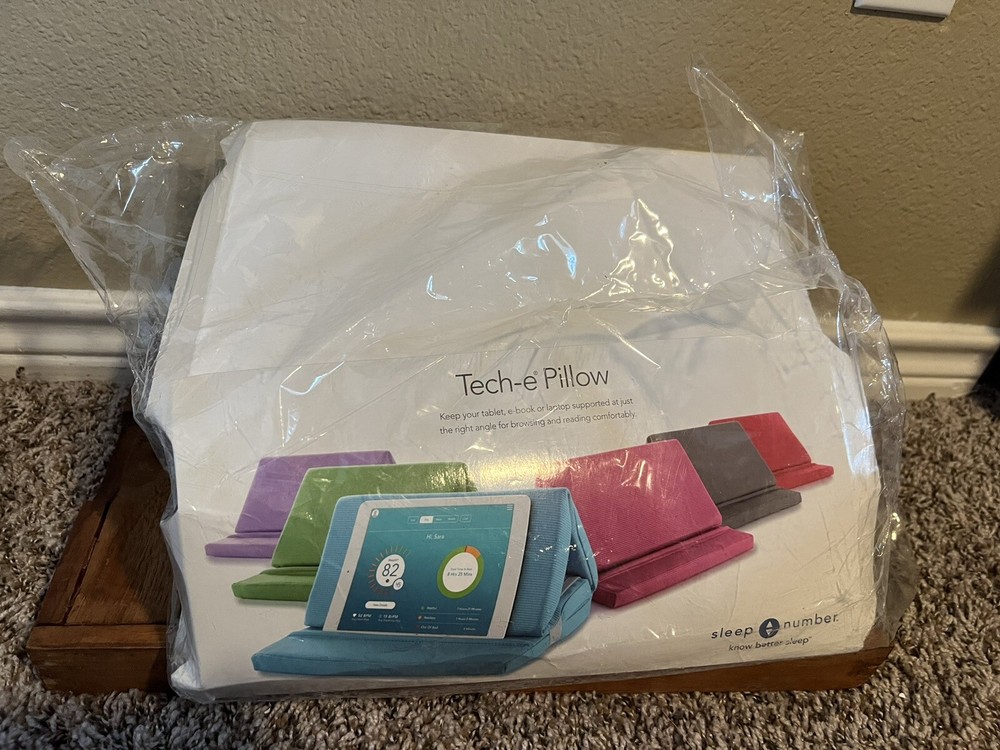 Pink Sleep Number Tech-e pillow for iPad, tablet, ereader, etc.