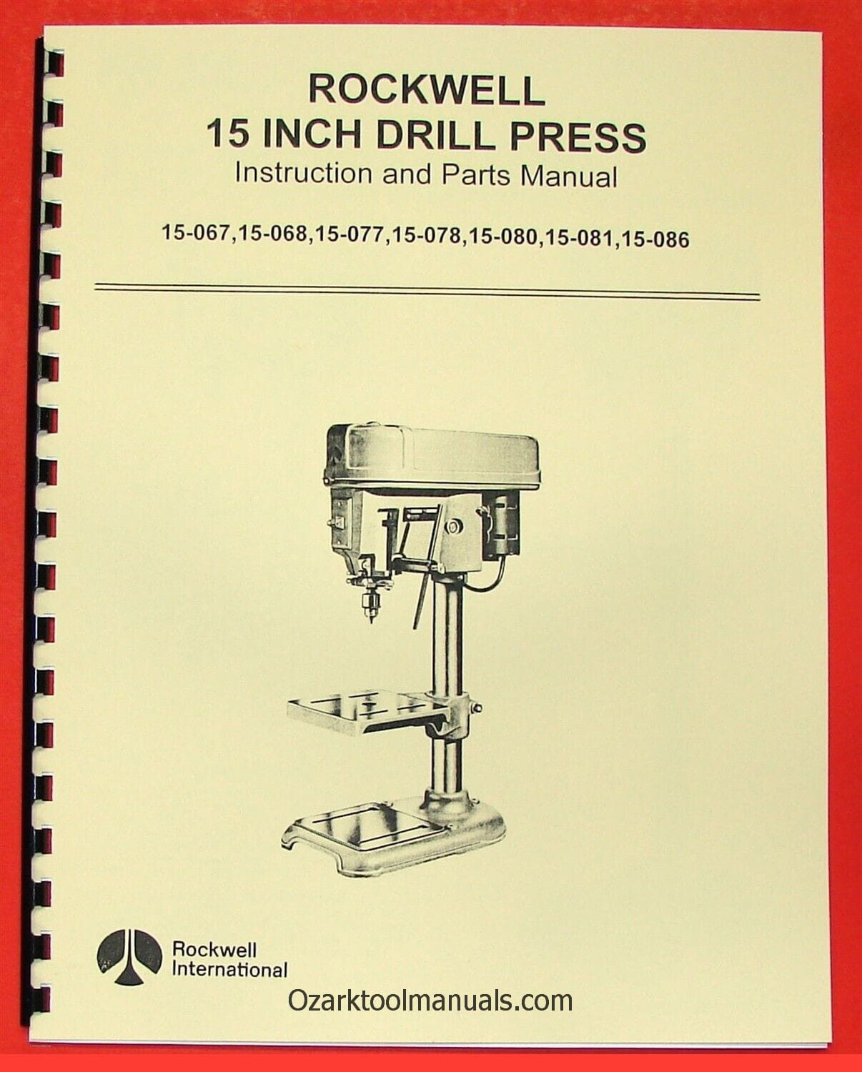 ROCKWELL 15" Drill Press Model Owner Operator Part Manual 0598