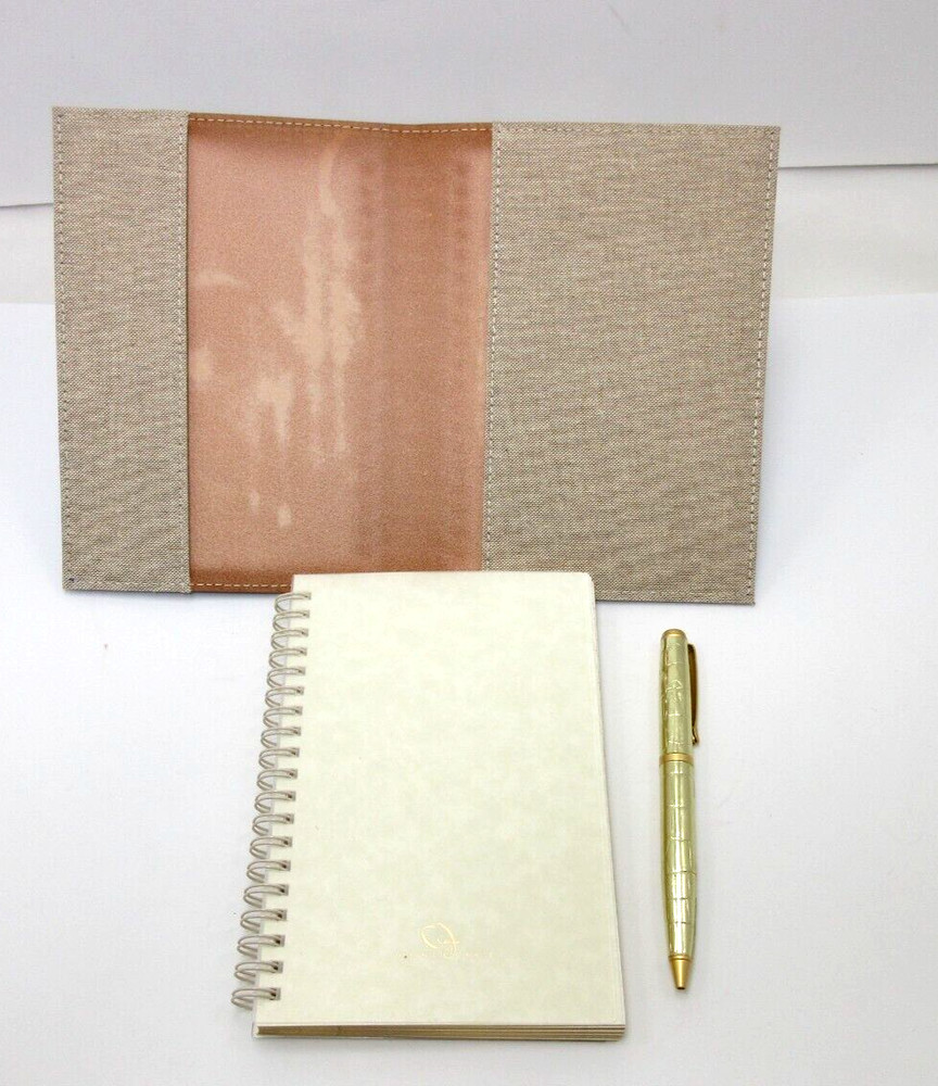 Metropolis Refillable Notebook 7" Leather Cover Spiral Insert Graphic Image Rust