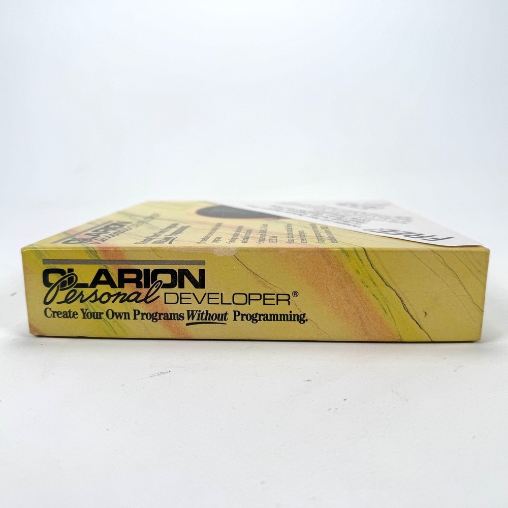 Clarion Software Personal Developer Programs Without Programming Vintage