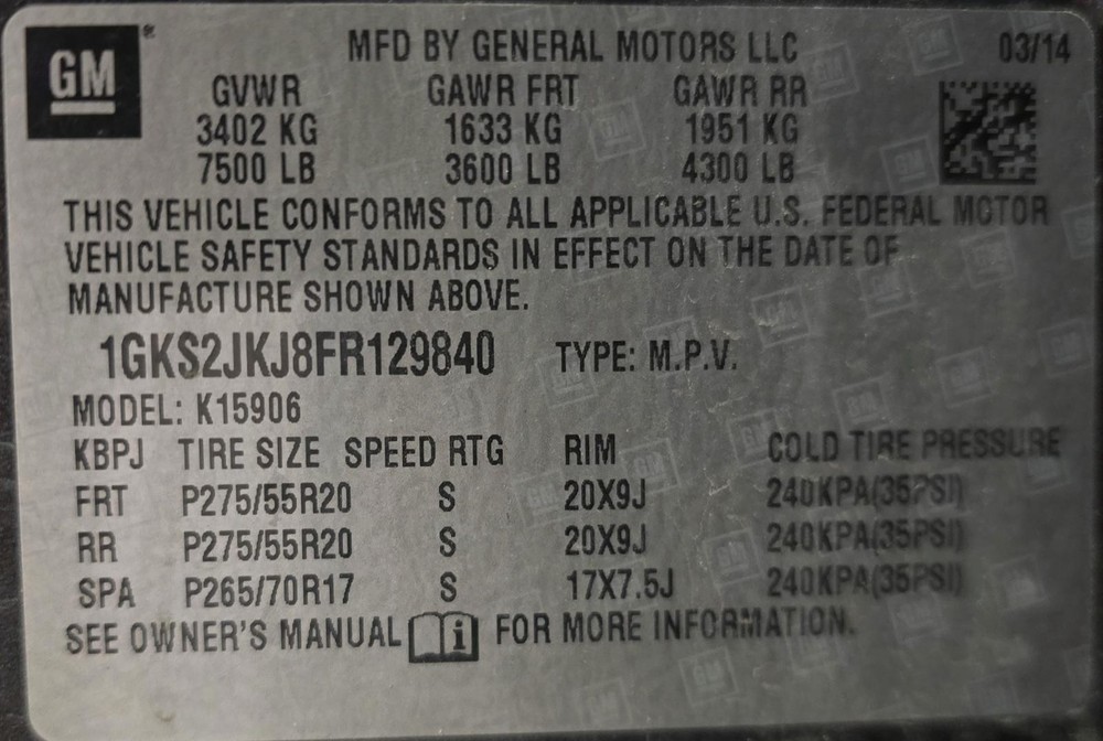 Used Blind Spot Detection System Warning Control Module fits: 2015 Gmc Yukon xl