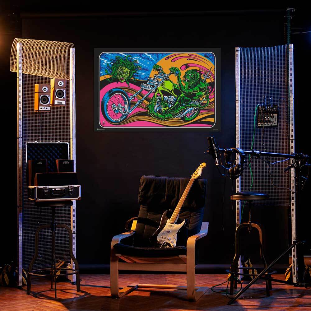 Gettin Stoned by Dirty Donny Non-Flocked Blacklight Poster - 36" x 24"