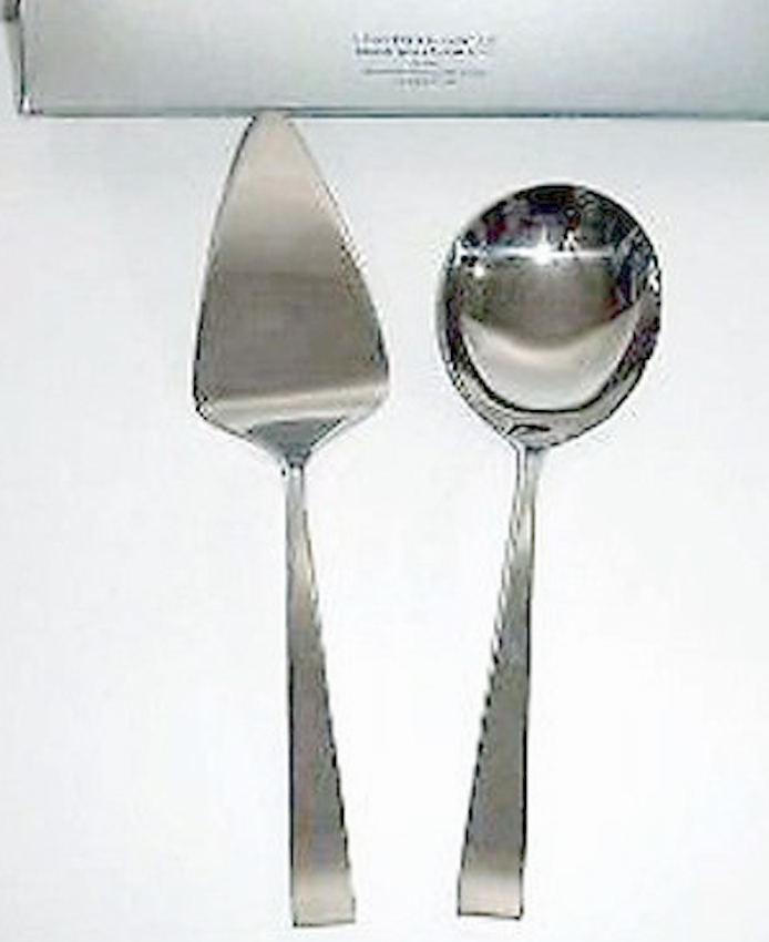 Gorham Crown Tip 2 Piece Set Cake Server & Casserole Spoon Stainless New