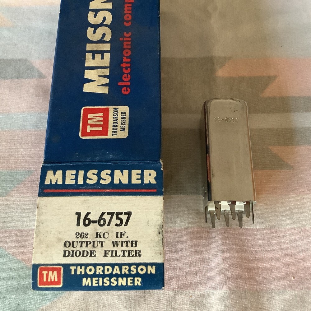 thordarson meissner 16-6757 262kc output if transf. w diode filter printed circ.