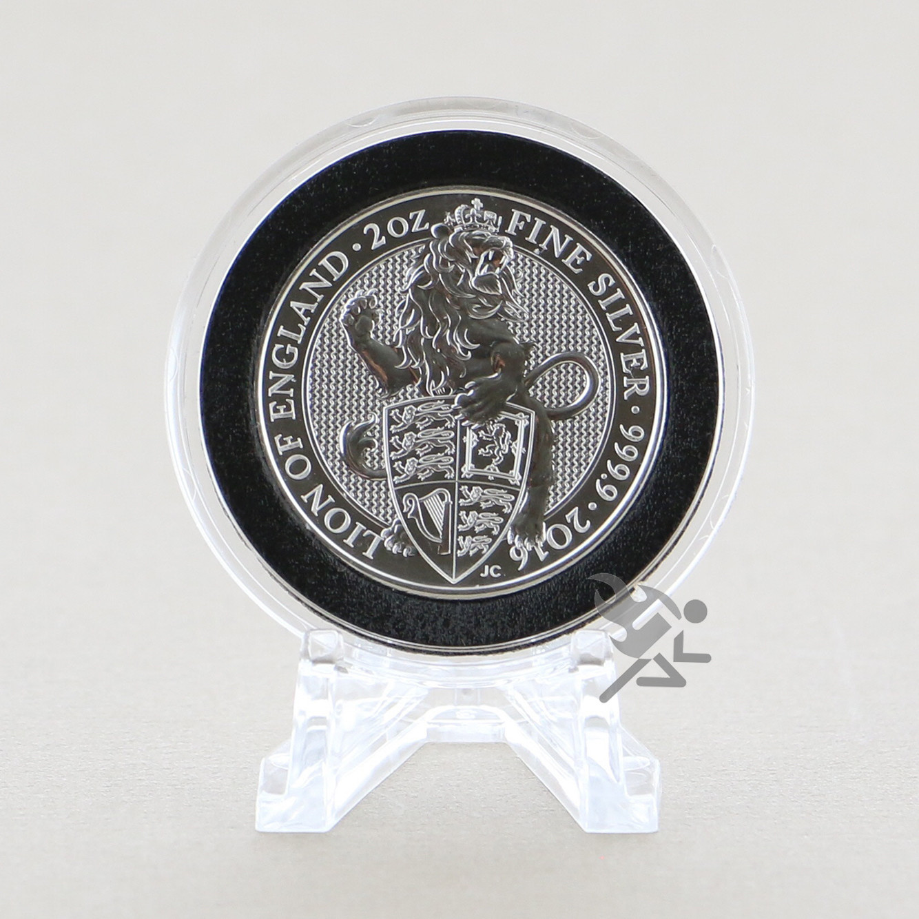 Currency & Coin Slab Display Stand Deluxe Easels with 1/2" Shelf, Clear 5 Pack