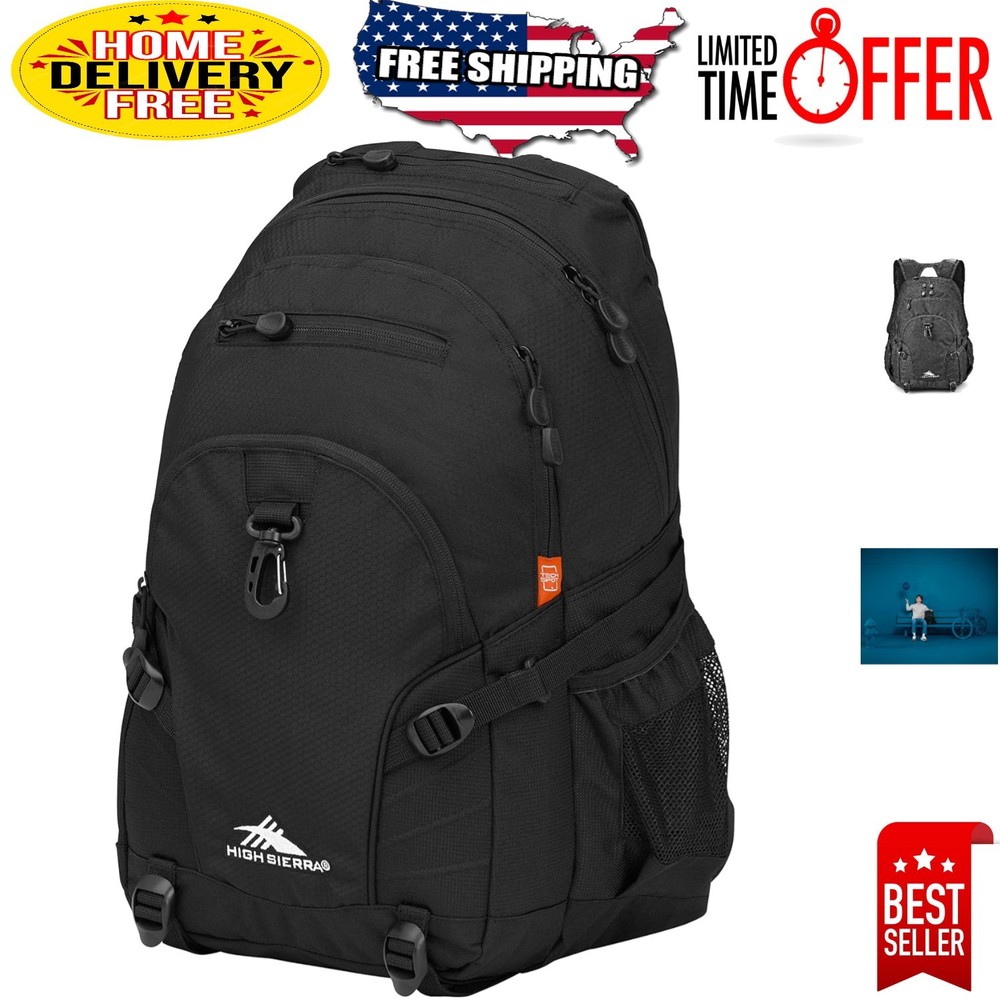 Versatile Loop Backpack with Tablet Sleeve - Stylish Black Work & Travel Bag