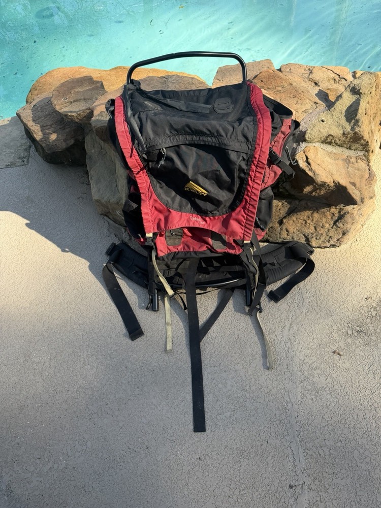 Kelty Trekker 4300 External Frame Hiking Backpack Red Black