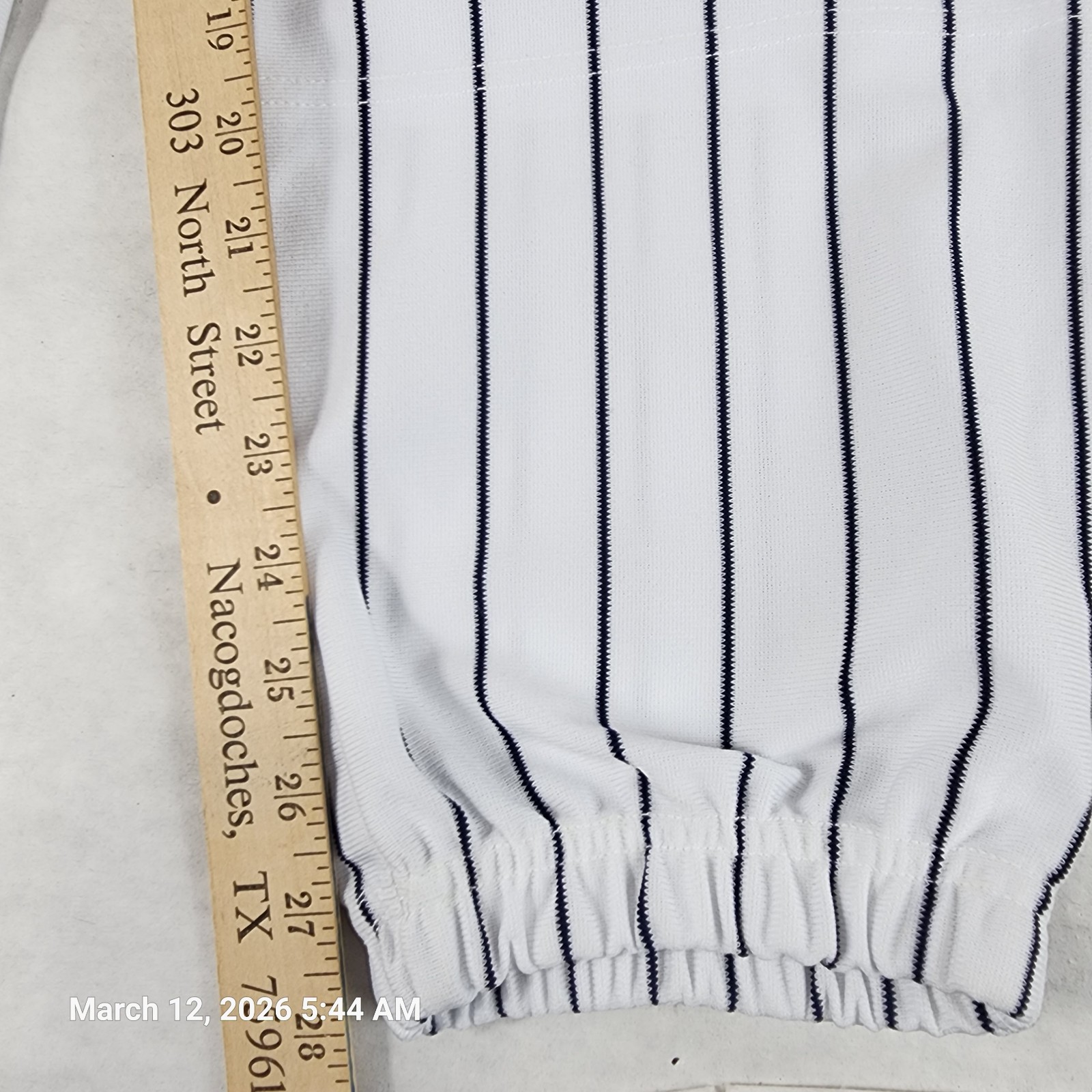 Champro Baseball Pants Men's XL (37"-39") White Pin Striped Elastic Hem No Tags