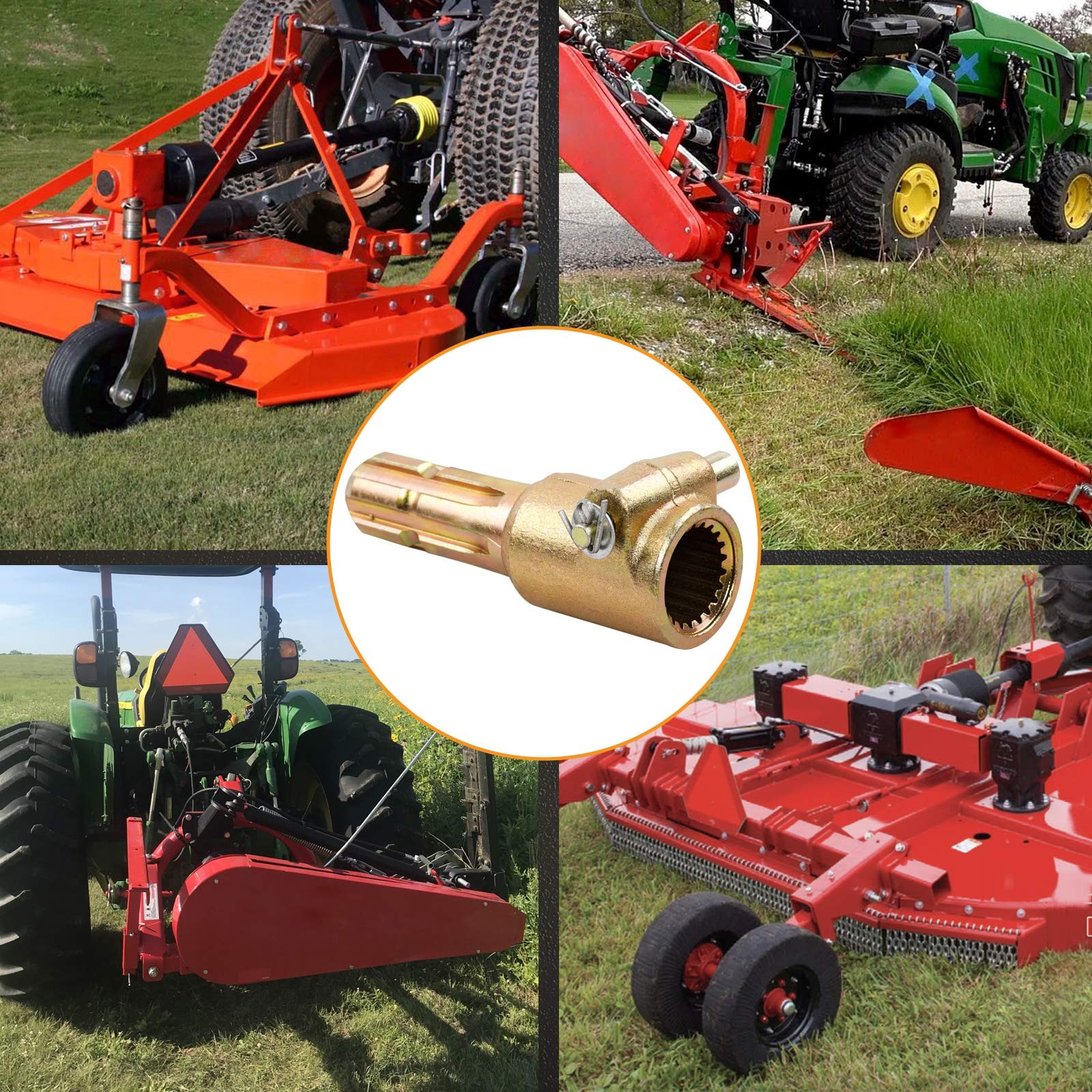 PTO Extender Adaptor Male 6 & 1-3/8" Female 21 & 1-3/8" Spline Fit 70HP Engine