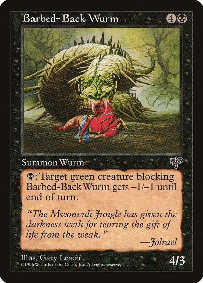 Barbed-Back Wurm Mirage N/A MTG MP