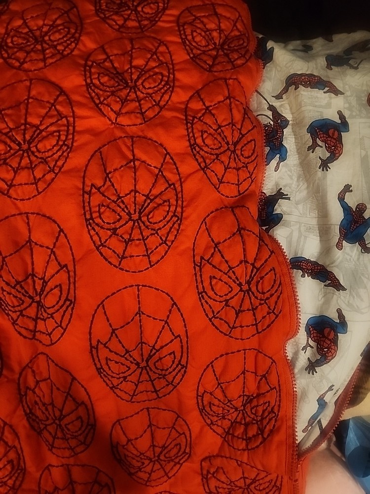 Pottery Barn Kids Spiderman Sleeping Bag 52"×24" EUC Marvel