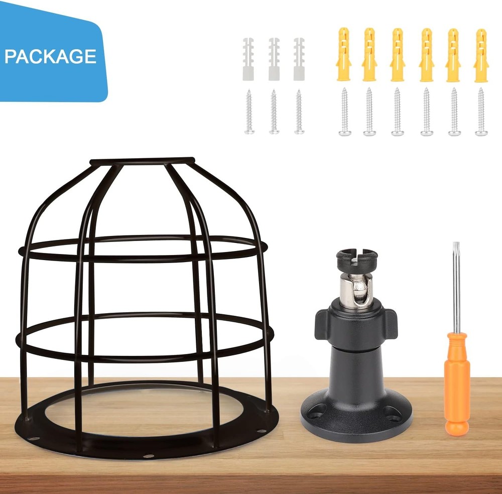 UYODM Anti-Theft Camera Mount Cage and Wall Bracket - Compatible Black