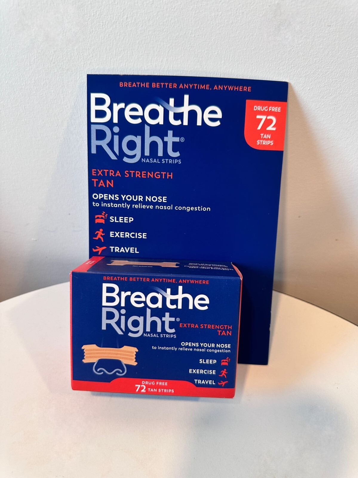 Breathe Right Extra Strength Tan Nasal Strips 72 TAN STRIPS