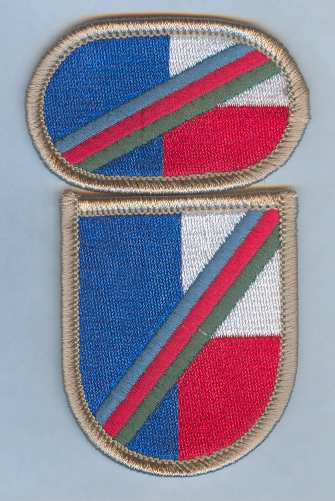 Army Beret Flash & Background Oval (F&O) Set - 36th QUARTERMASTER DETACHMENT