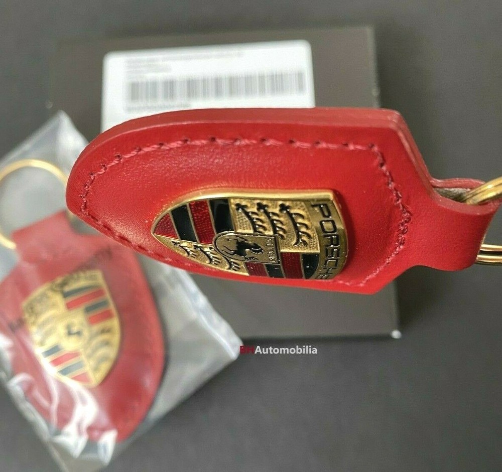 AUTHENTIC PORSCHE KEYCHAIN IN CLASSIC RED KEY RING 911