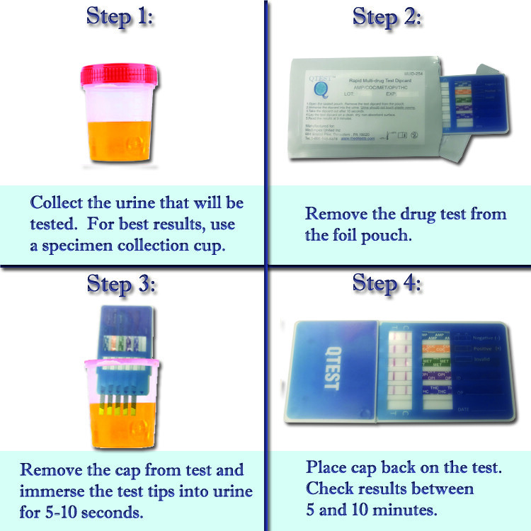 (10 Pack) 6 Panel Urine Multi-Drug Test Dip Card - FDA Free Shipping