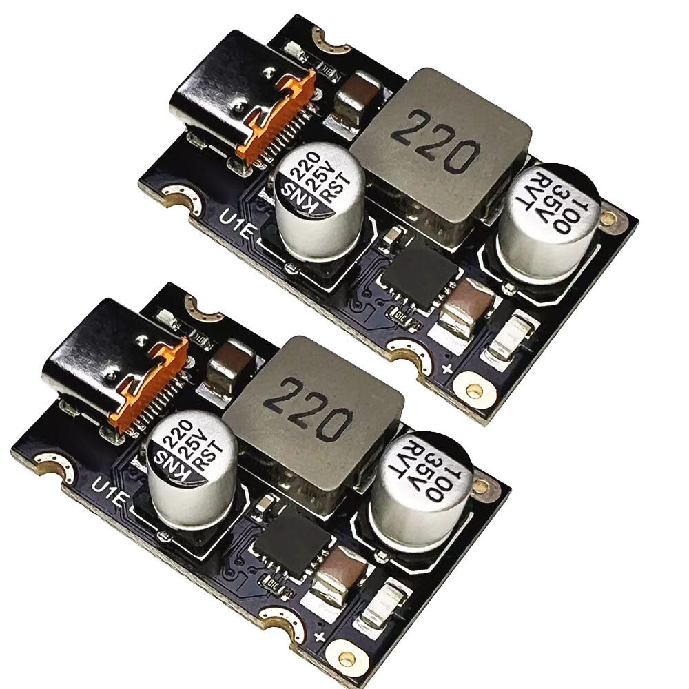 2Pack 65W Type-C DC 8~30V PD/QC Quick Charge Fast Charging Board USB Buck Module