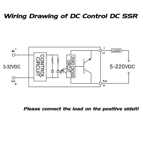 CG Solid State Relay SSR-60DD DC to DC Input 3-32VDC to Output 5-240VDC 60A S...