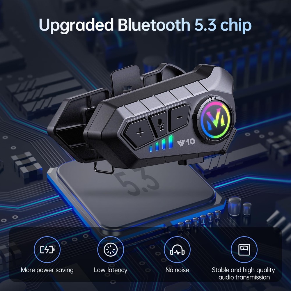 SUOOKC Motorcycle Bluetooth Headset Speaker Skiing Earphone small, Black