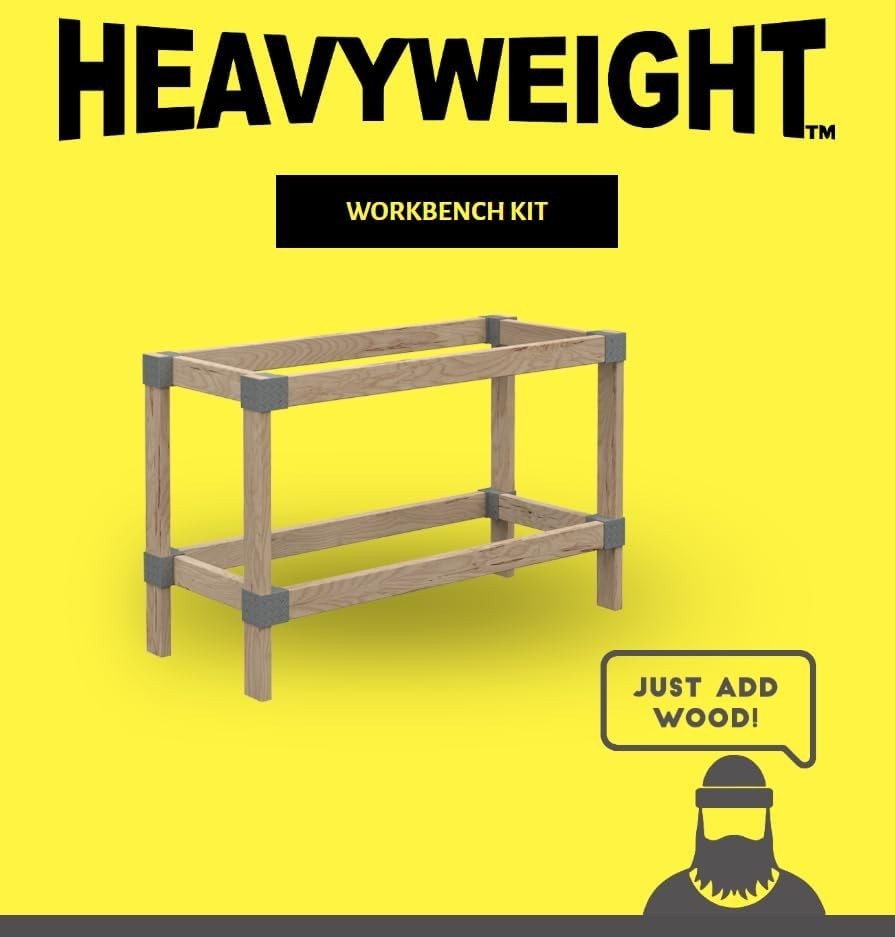 Customizable 2x4 Workbench Kit - Heavyweight Build with Durable Plastic Brackets