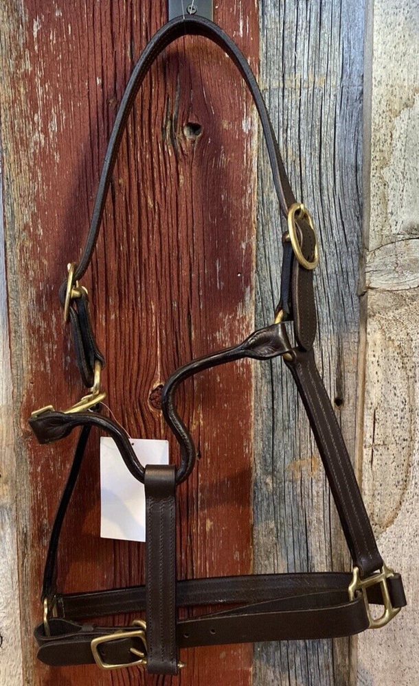 Camelot Triple Stitch Leather Pony Halter