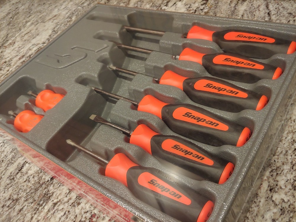 Snapon Tools 8pc Instinct Screwdriver Set - ORANGE - SEALED