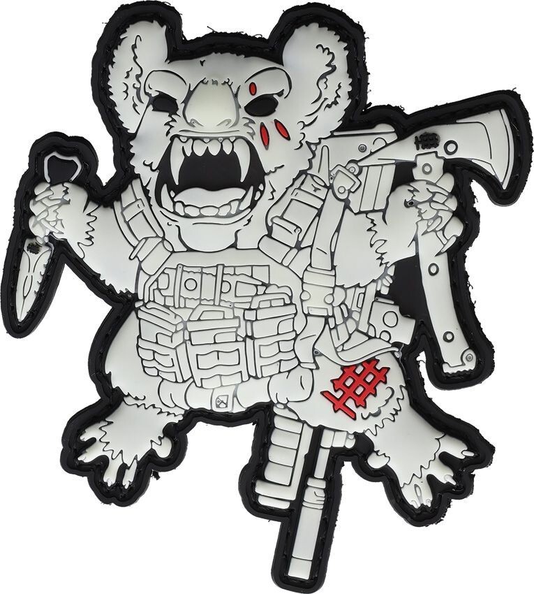 Halfbreed Blades GITD Drop Bear Morale For Your Gear Patch Glows In Dark 3.5"