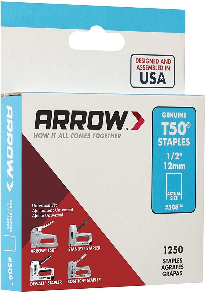 STAPLE 1/2" T-50 1250PK
