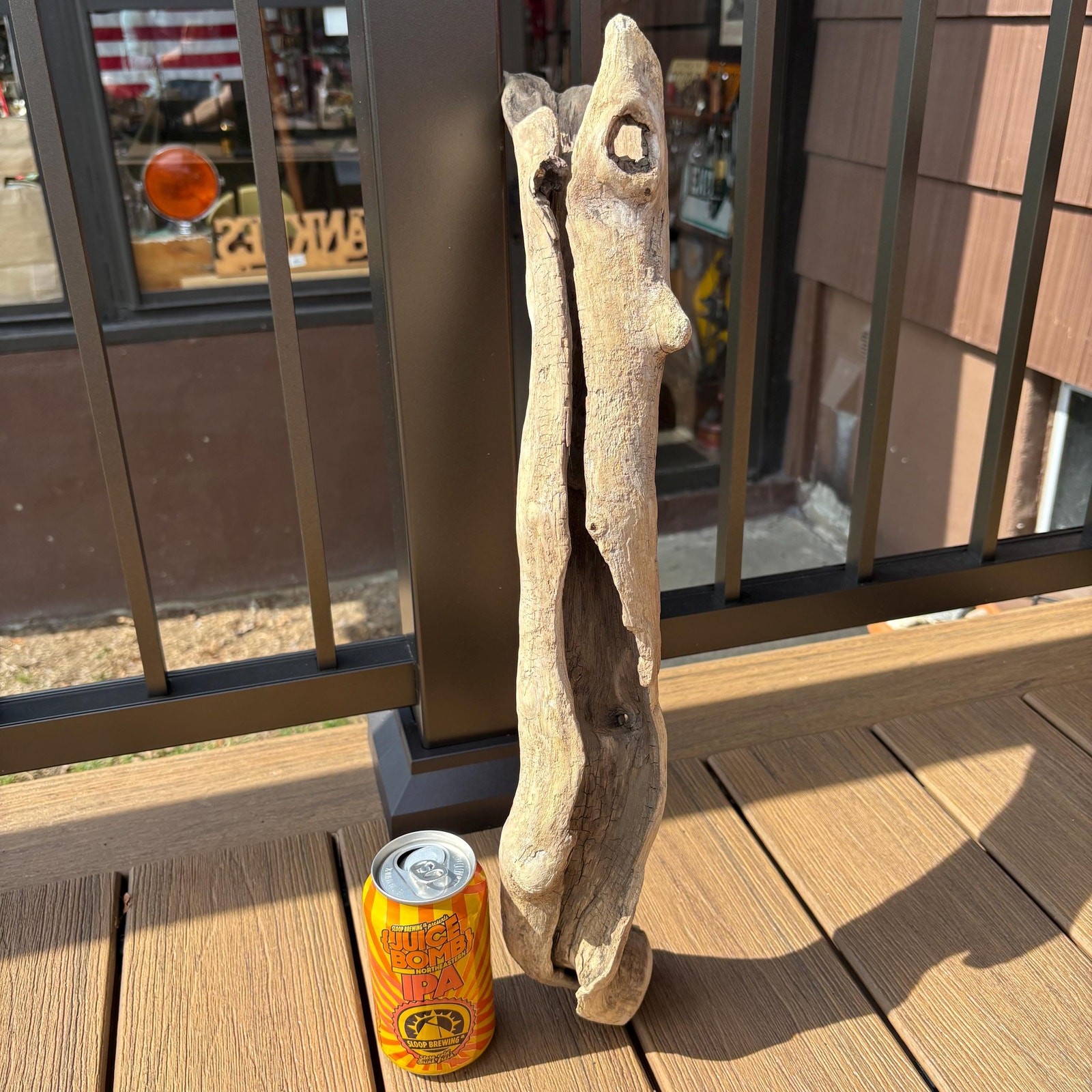 Lightweight Hollow Driftwood 22x4x8 – Sculptural Wood Natural Holes Aquarium