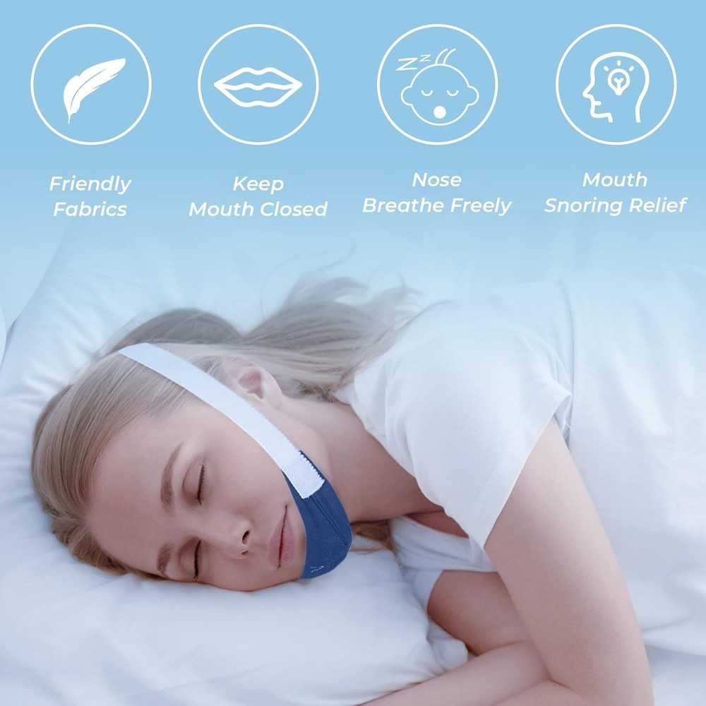 Adjustable Anti-Snoring Chin Strap for ResMed - 2 Pack, Comfortable & Effective