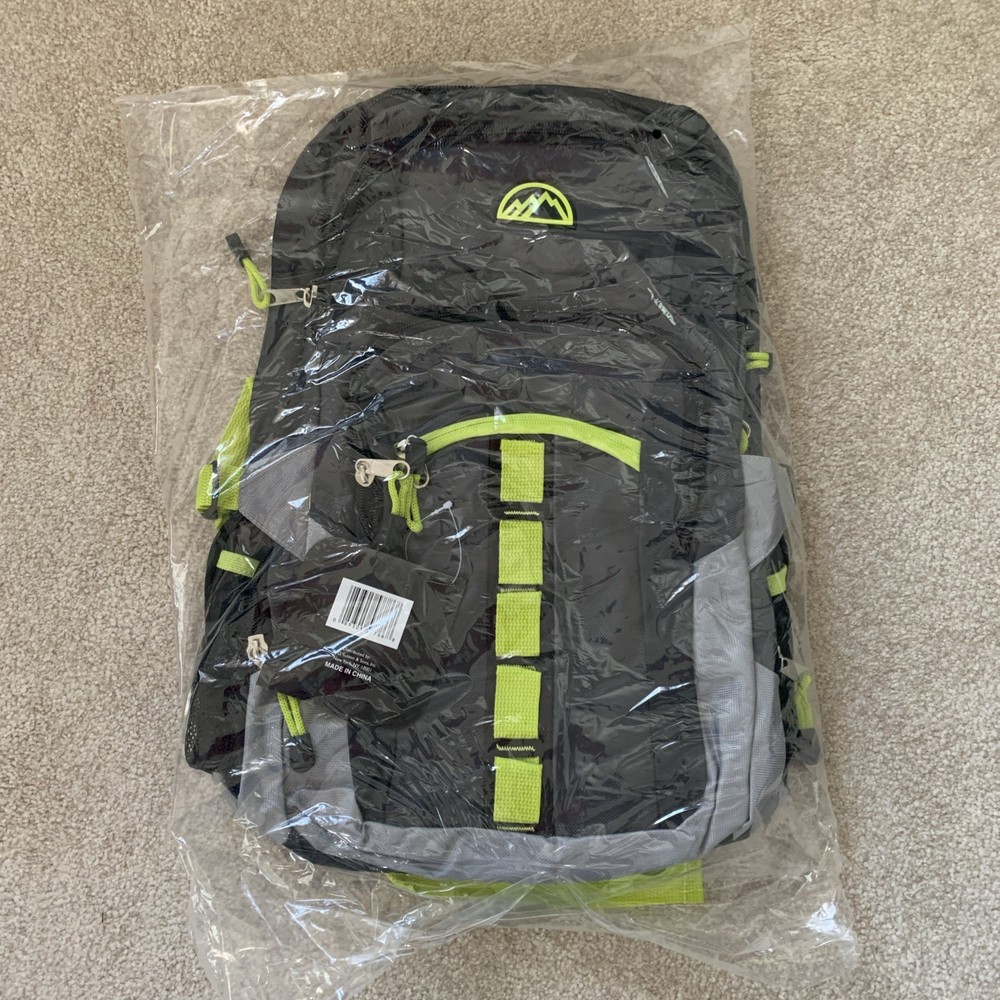 Mountain Edge 19” Padded backpack NWT Grey/Black/Green